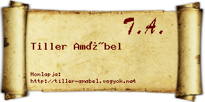 Tiller Amábel névjegykártya